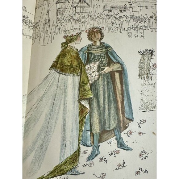 Book The Sleeping Beauty Felix Hoffman Hardback Japanese 1963 Brothers Grimm 11” - Picture 15 of 16